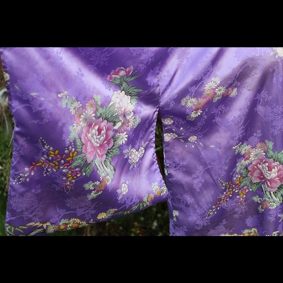 Purple Satin House Robe - Picture 5 of 5